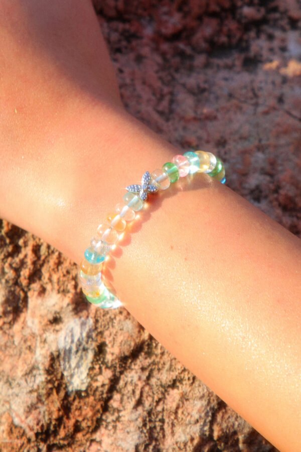 Effortless Contemplation-Colored Topaz Butterfly Bracelet - Image 2