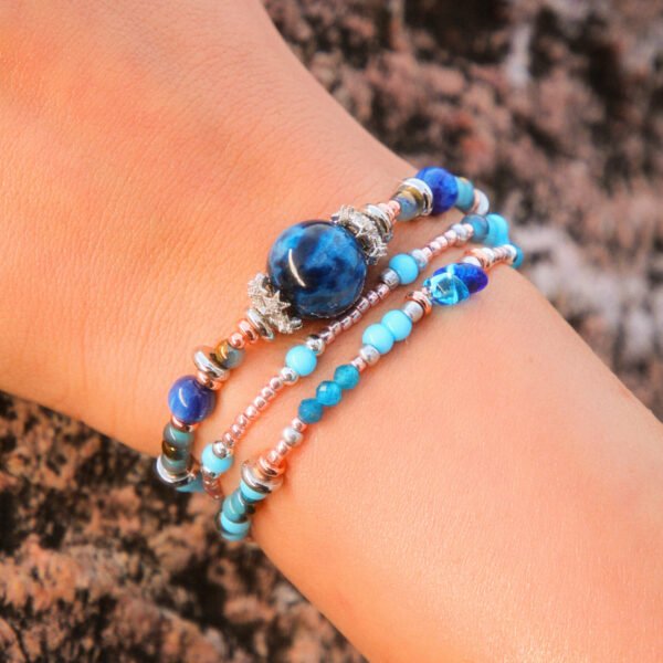 Glorious Blue Bloom-Blue Phantom necklace-and-bracelet - Image 2
