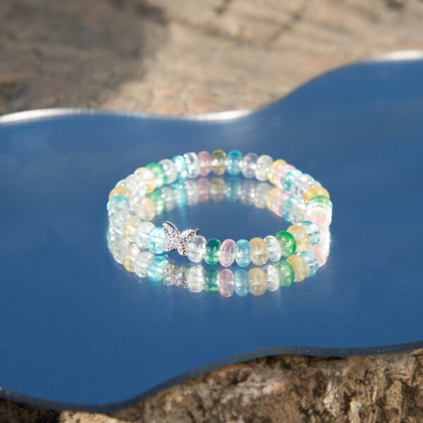 Effortless Contemplation-Colored Topaz Butterfly Bracelet