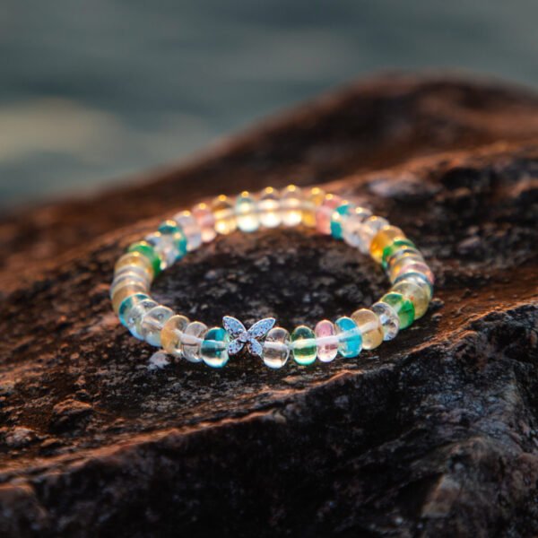 Effortless Contemplation-Colored Topaz Butterfly Bracelet - Image 3