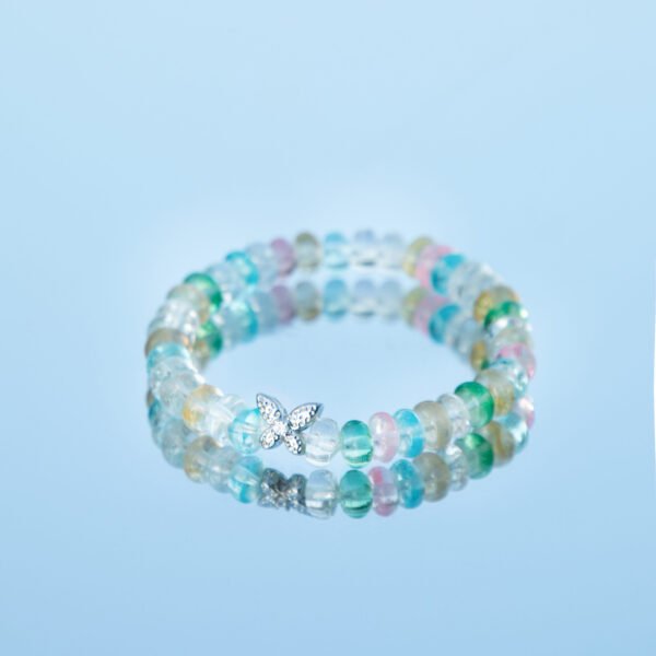 Effortless Contemplation-Colored Topaz Butterfly Bracelet - Image 5